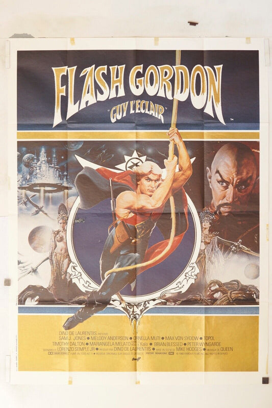 FLASH GORDON MOVIE POSTER ORIGINAL 120x160 GUY L’ÉCLAIR