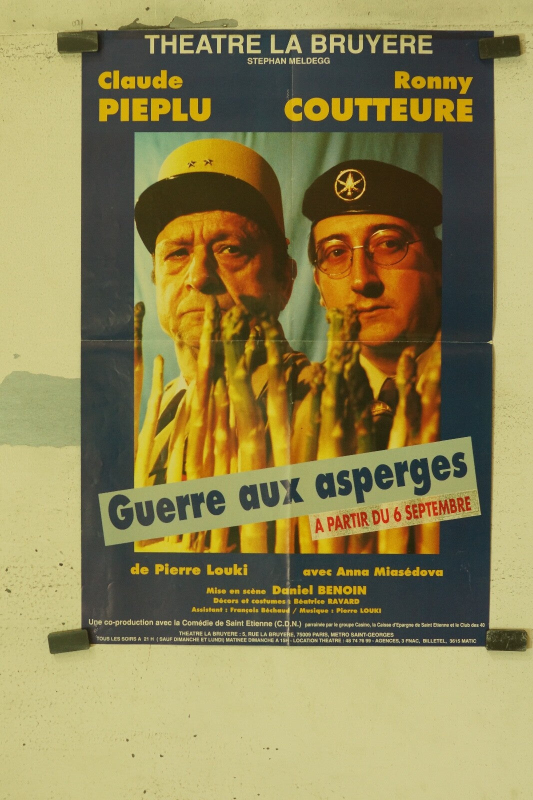 AFFICHE DE THÉÂTRE « LA GUERRE DES ASPERGES » CINÉMA MOVIE POSTER 40x60 PIEPLU