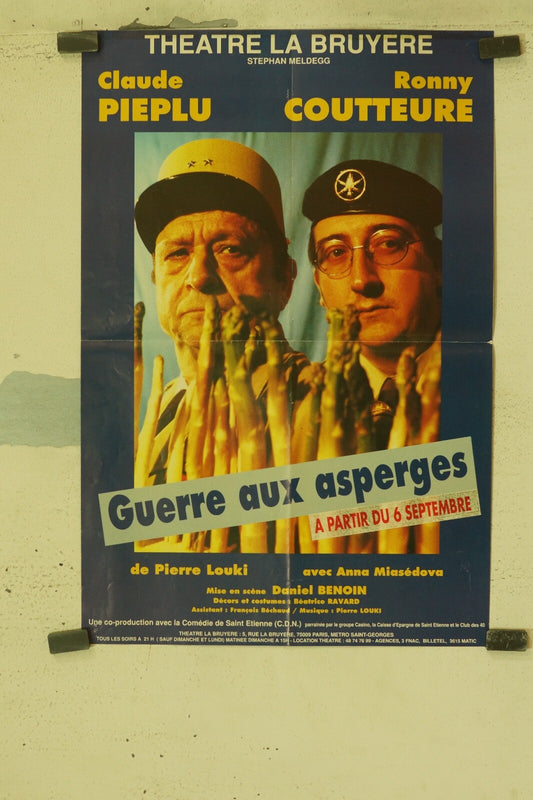 AFFICHE DE THÉÂTRE « LA GUERRE DES ASPERGES » CINÉMA MOVIE POSTER 40x60 PIEPLU