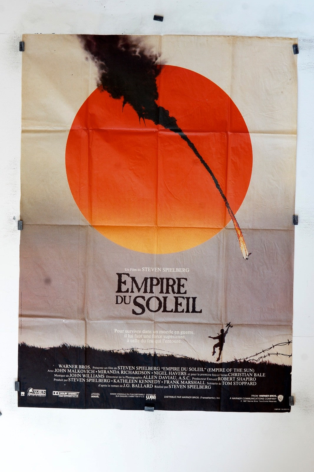 EMPIRE DU SOLEIL STEVEN SPIELBERG MOVIE POSTER ORIGINAL 120X160