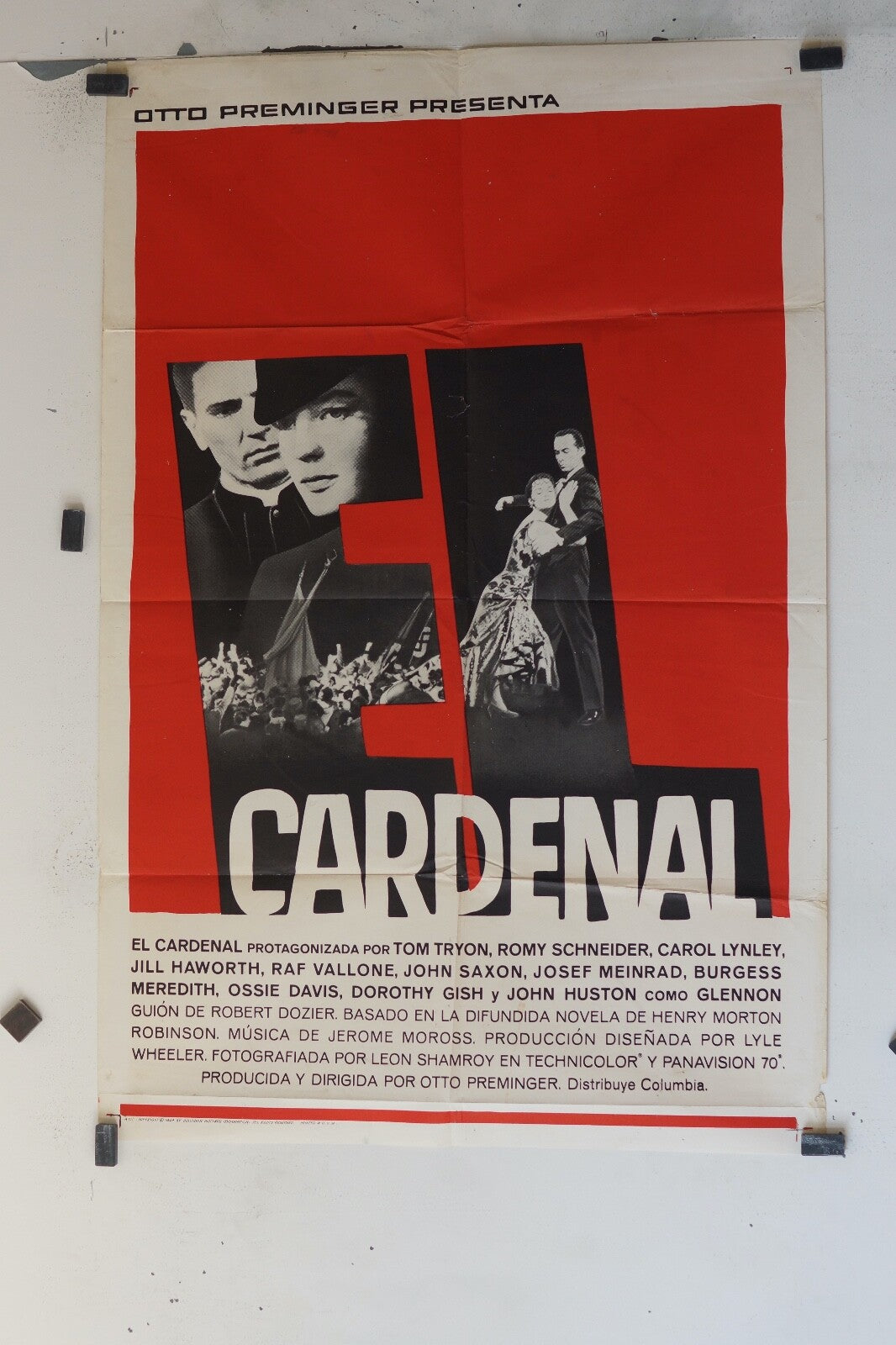 CARDENAL (70X100), 1963 ORIGINAL MOVIE POSTER OTTO PREMINGER, ROMY SCHNEIDER,