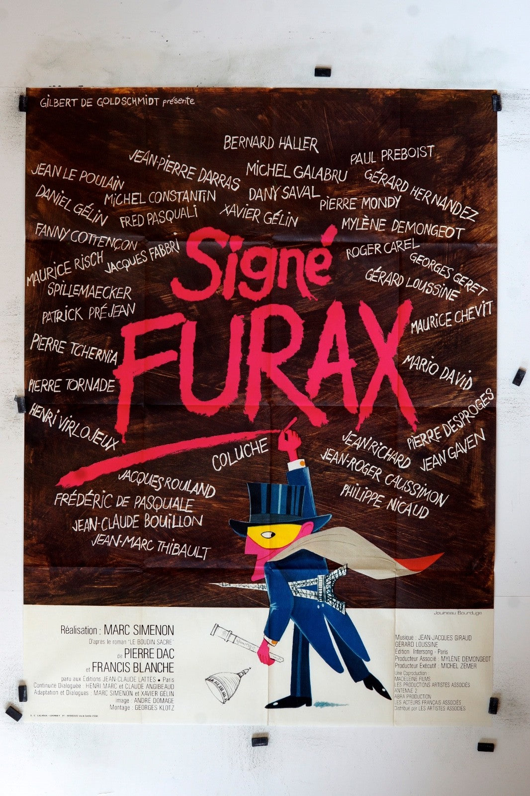 SIGNÉ FURAX MARC SIMENON MOVIE POSTER ORIGINAL (120X160)