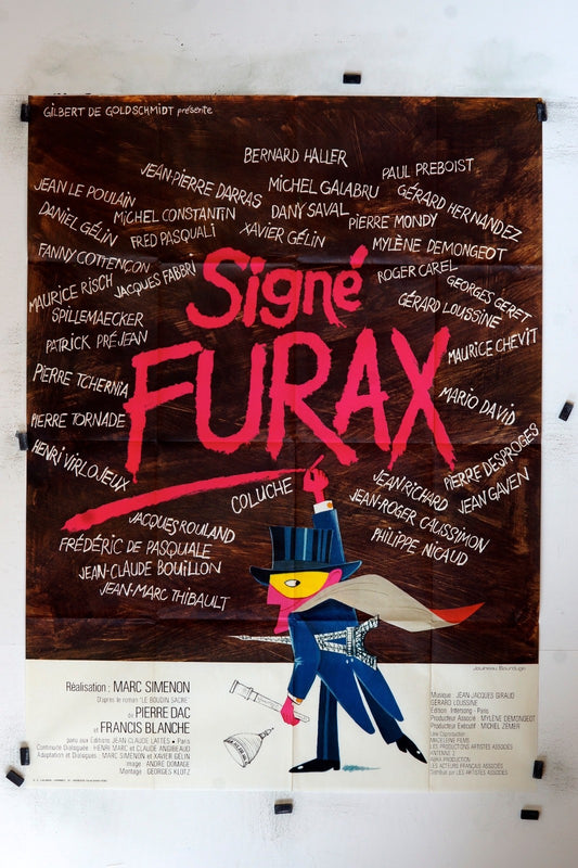 SIGNÉ FURAX MARC SIMENON MOVIE POSTER ORIGINAL (120X160)
