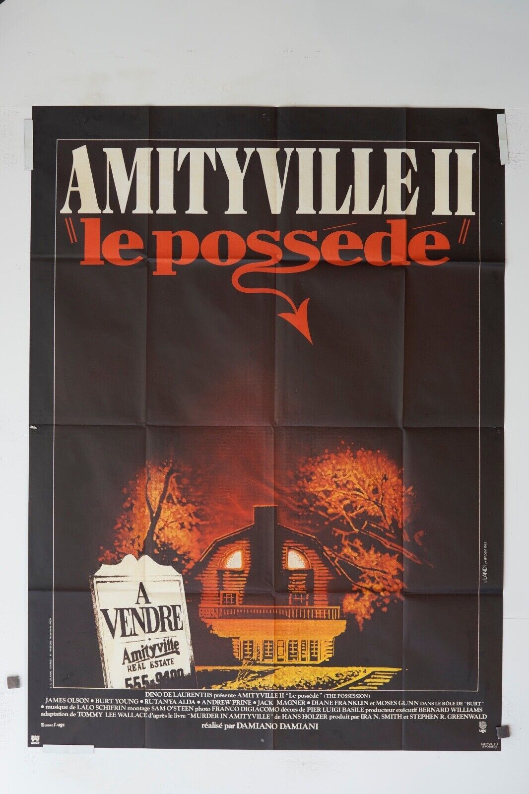 AMITYVILLE II « LE POSSÉDÉ » MOVIE POSTER ORIGINAL 120x160 JAMES OLSON