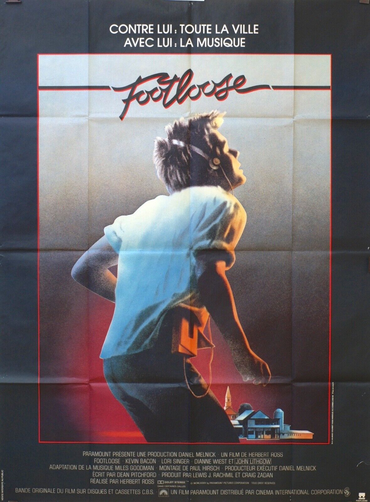 FOOTLOOSE POSTER ORIGINAL 120x160 KEVIN BACON