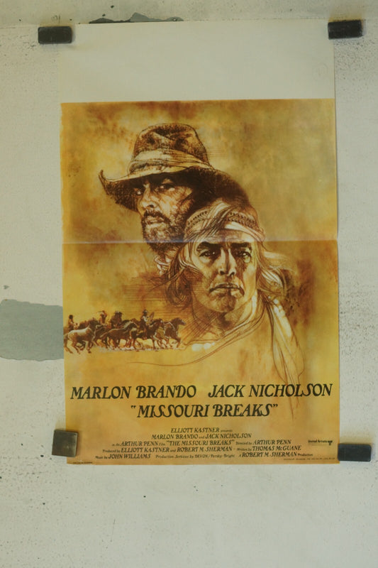 MISSOURI BREAKS MOVIE POSTER ORIGINAL 40x60 MARLON BRONDO – JACK NICHOLSON