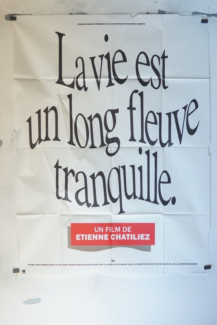 LA VIE EST UN LONG FLEUVE TRANQUILLE POSTER ORIGINAL120x160 CHATILLEZ ETIENNE