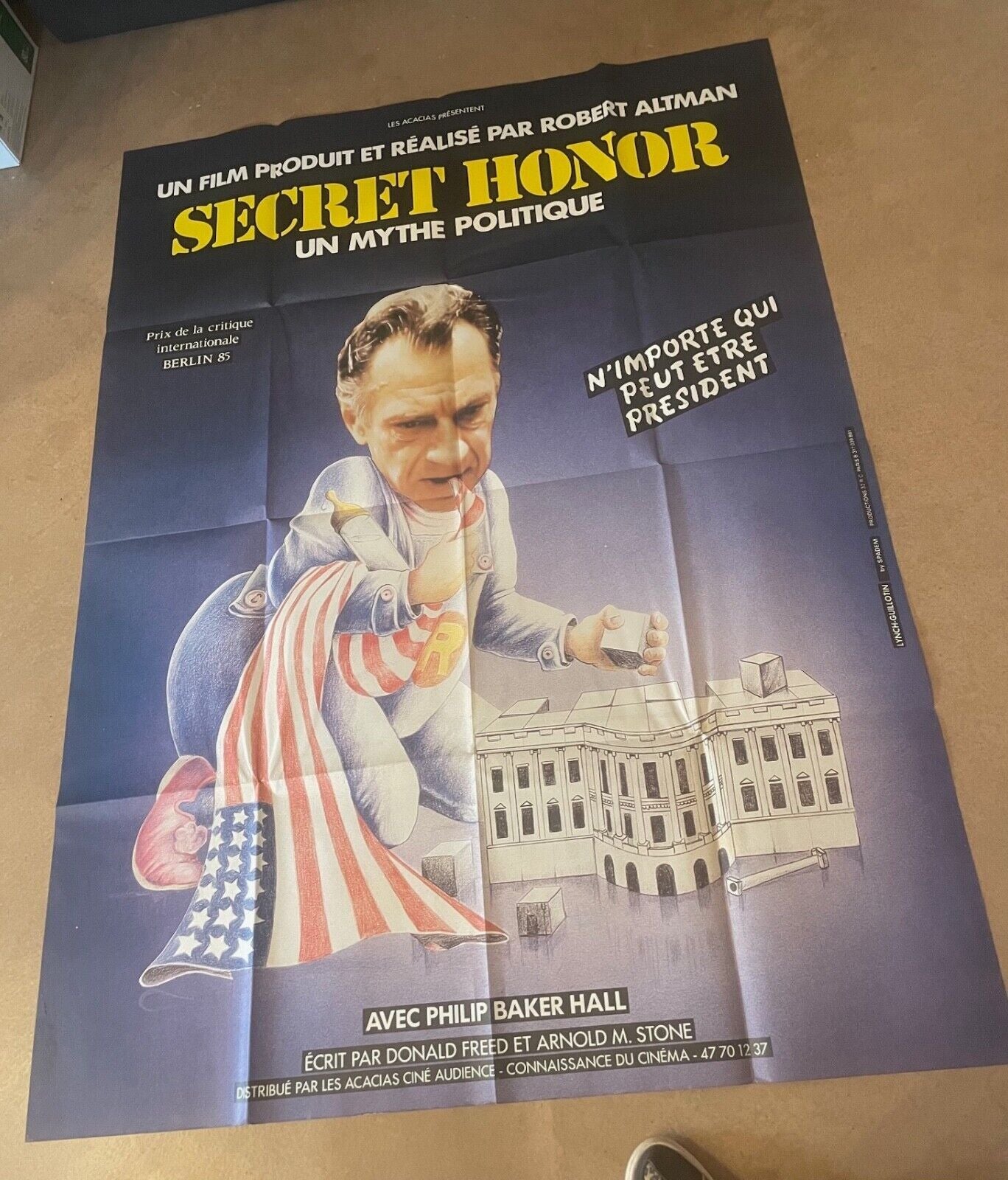 SECRET HONOR MOVIE POSTER ORIGINAL 120x160 PHILIP BAKER HALL