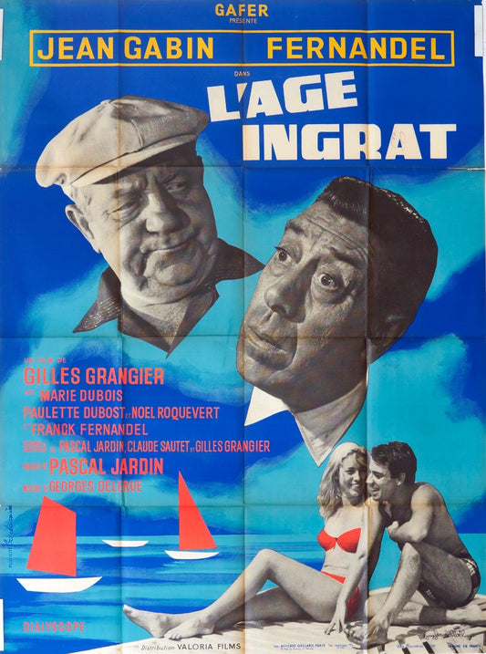 L’AGE INGRAT  JEAN GABIN MOVIE POSTER ORIGINAL 120x160