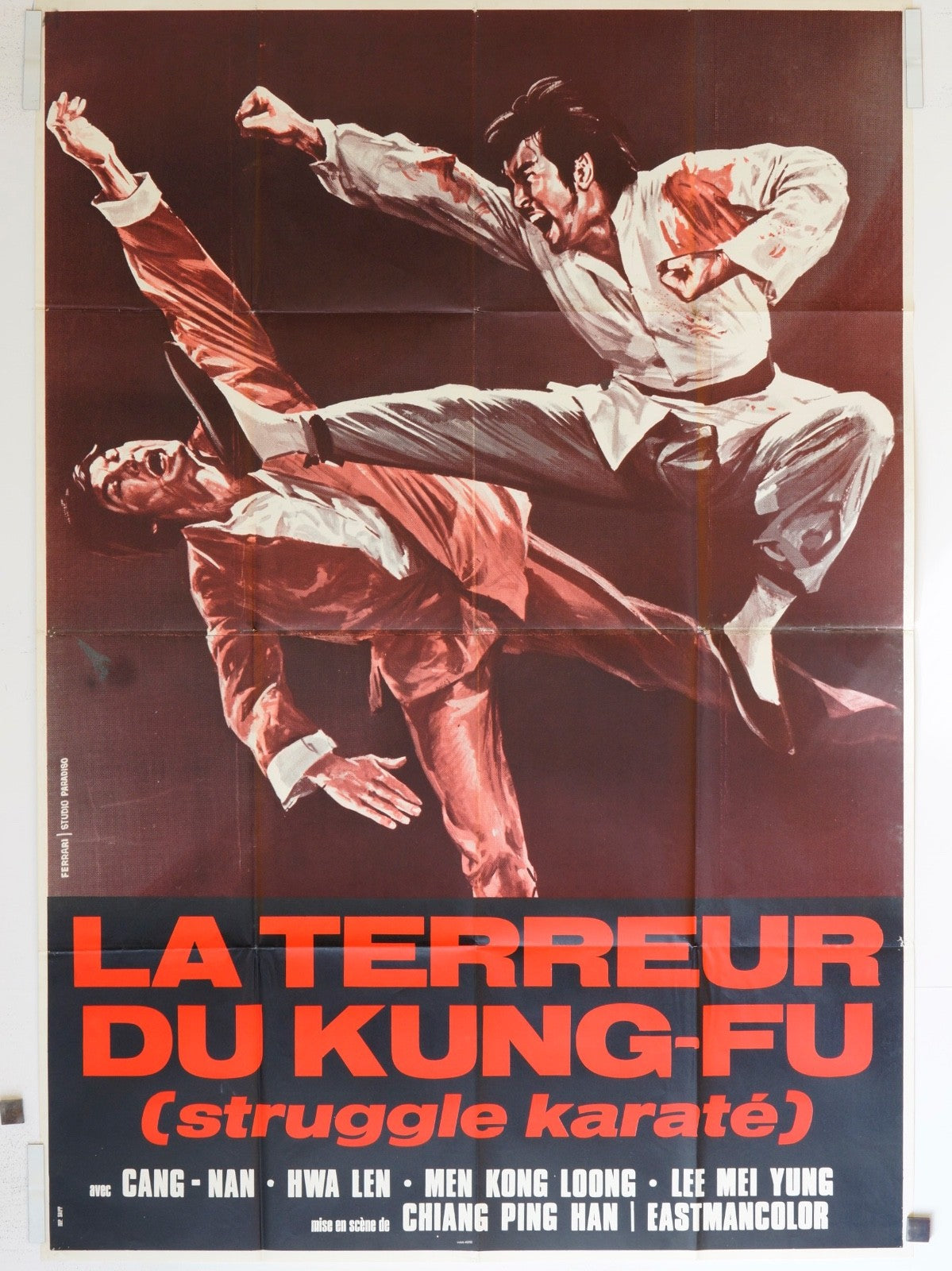LA TERREUR DE KUNG-FU GANG FU ORIGINAL MOVIE POSTER 120x160