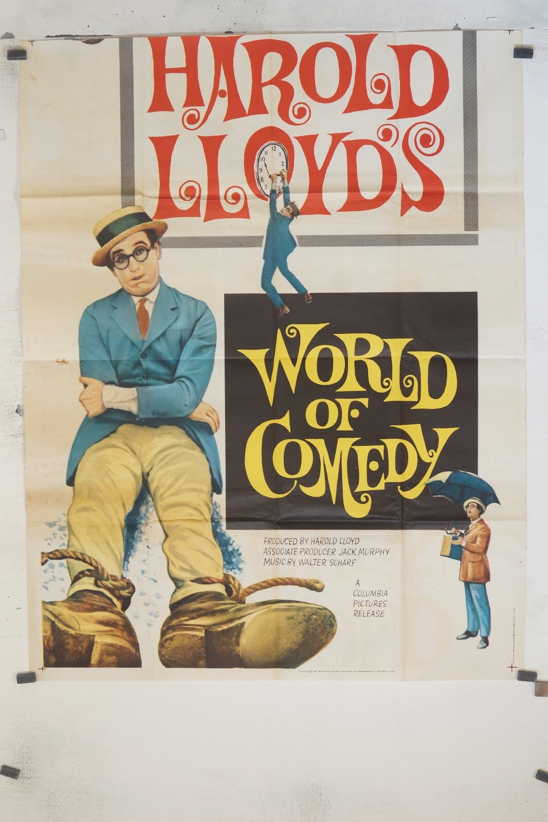 WORLD OF COMEDY MOVIE POSTER ORIGINAL (120x160), Harold Lloyd 
