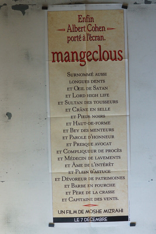 MANGECLOUS MOVIE POSTER ORIGINAL 60x160 ALBERT COHEN