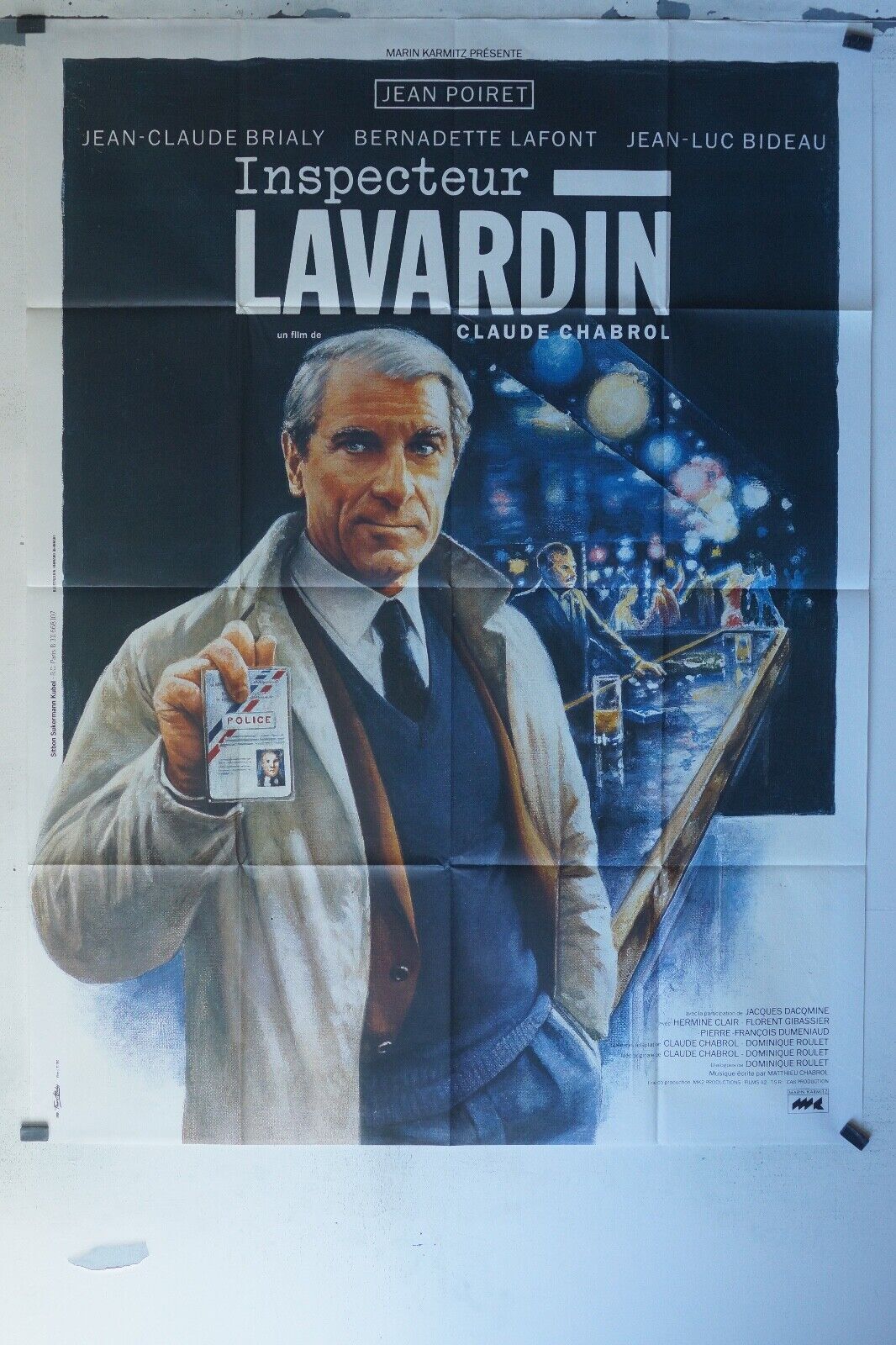 L’INSPECTEUR LAVARDIN MOVIE POSTER ORIGINAL 120x160  JEAN-CLAUDE BRIALY