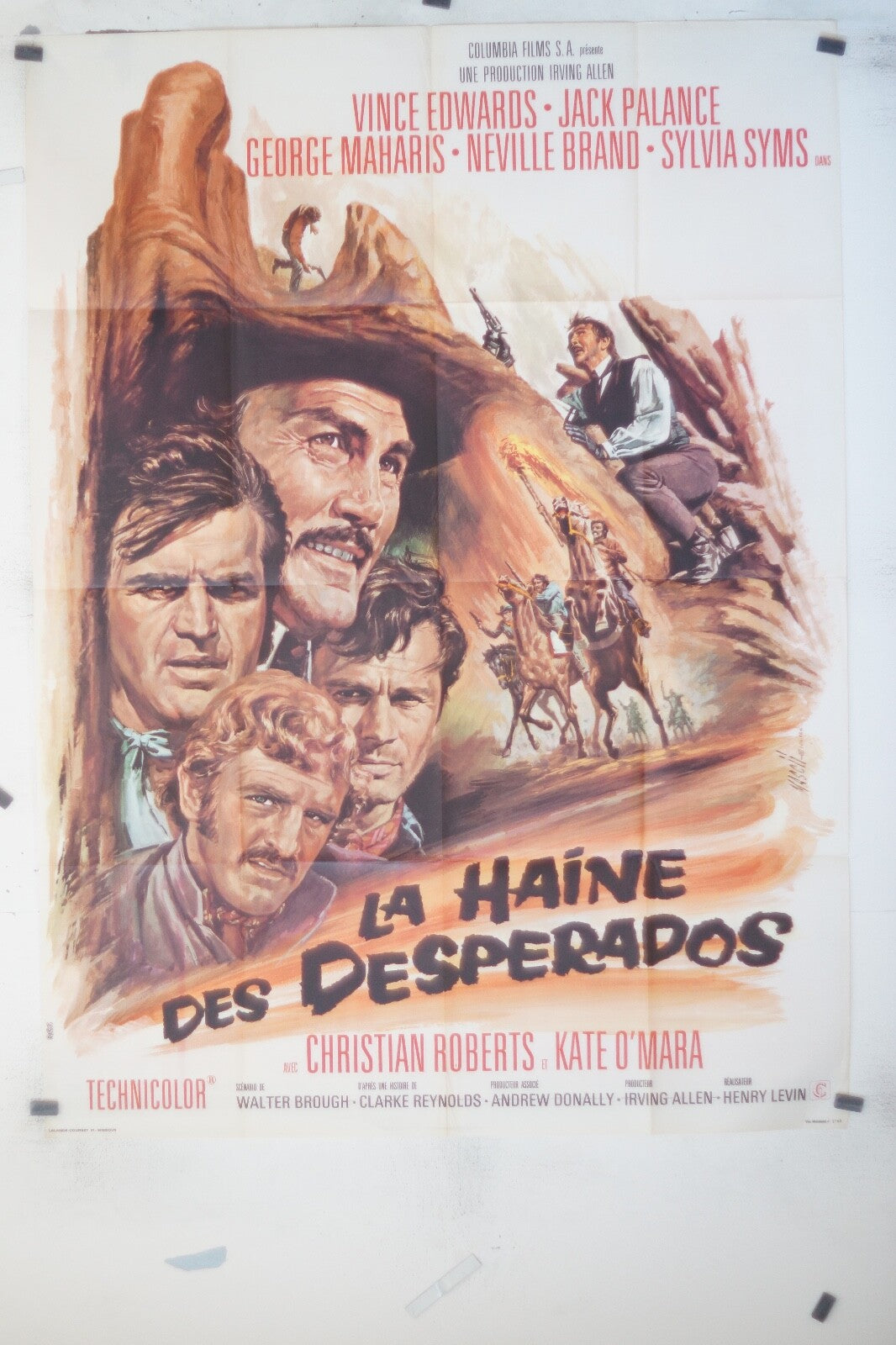 HAINE DES DESPERADOS (LA) MOVIE POSTER ORIGINAL (120x160 ), The Desperados