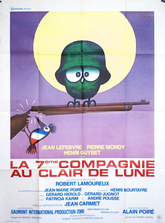 LA 7 EME COMPAGNIE AU CLAIR DE LUNE ORIGINAL POSTER ORIGINAL 120x160