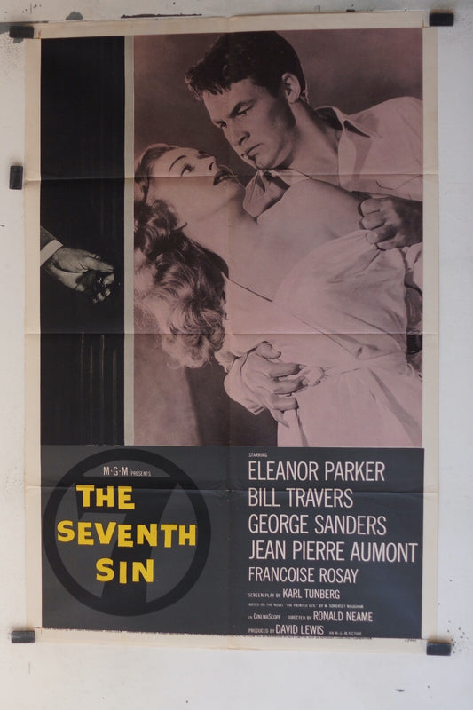 THE SEVENTH SIN ORIGINAL MOVIE POSTER ELEANOR PARKER – BILL TRAVERS 70x100