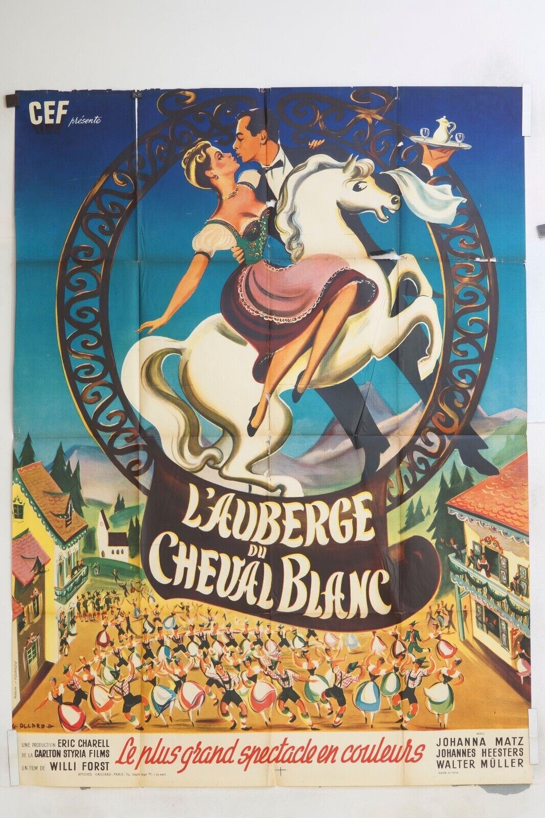 L’AUBERGE CHEVAL BLANC MOVIE POSTER ORIGINAL 120x160 JOHANNA MATZ