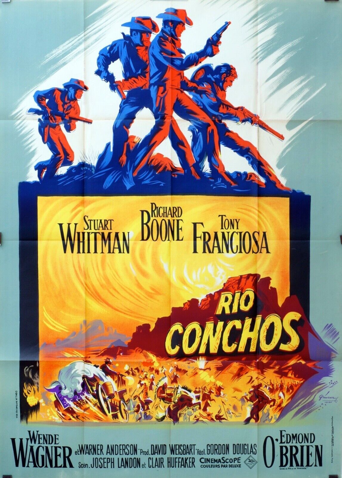 RIO CONCHOS MOVIE POSTER ORIGINAL120x160 STUART WHITMAN
