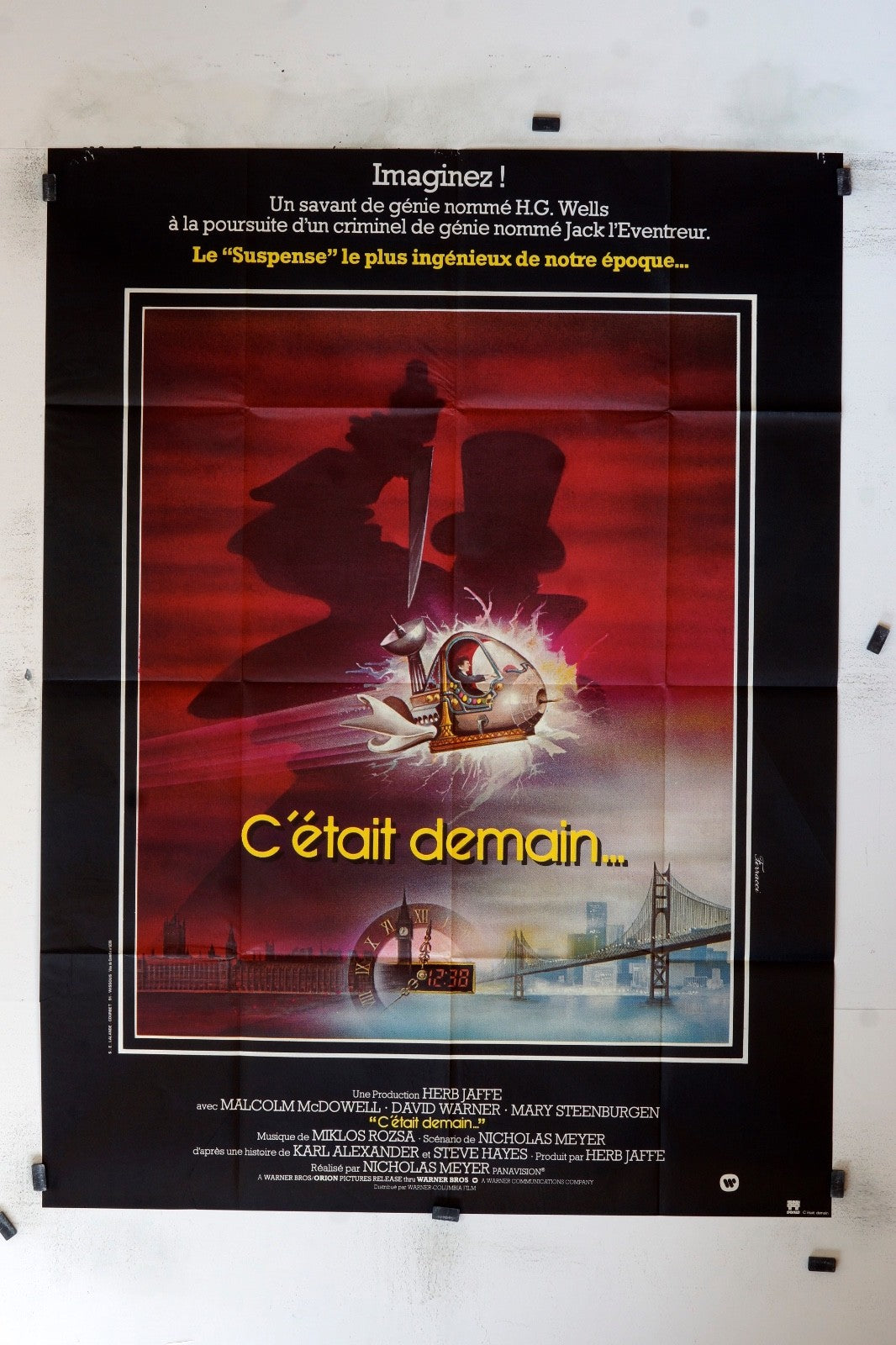 C’ÉTAIT DEMAIN MALCOLM MCDOWELL MOVIE POSTER ORIGINAL (120X160)