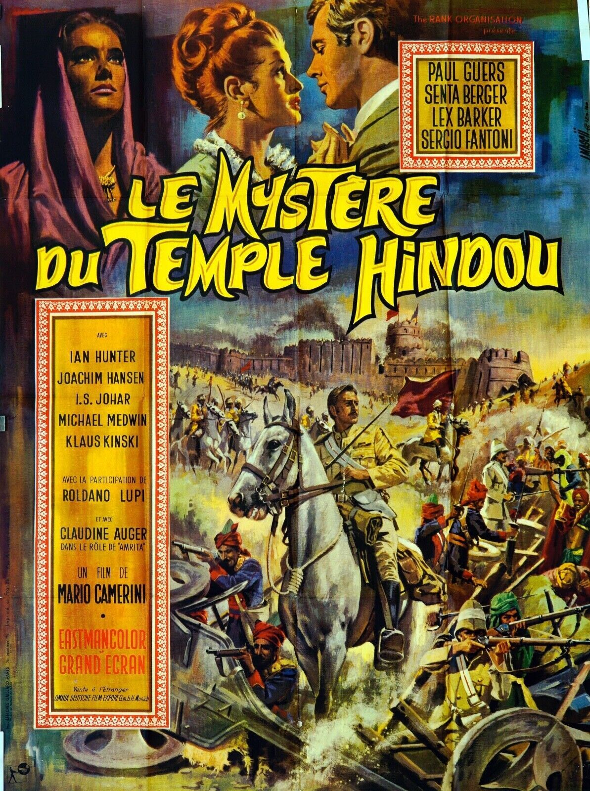 LE MYSTÈRE DU TEMPLE HINDOU 120X160 ORIGINAL MOVIE POSTER IAN HUNTER