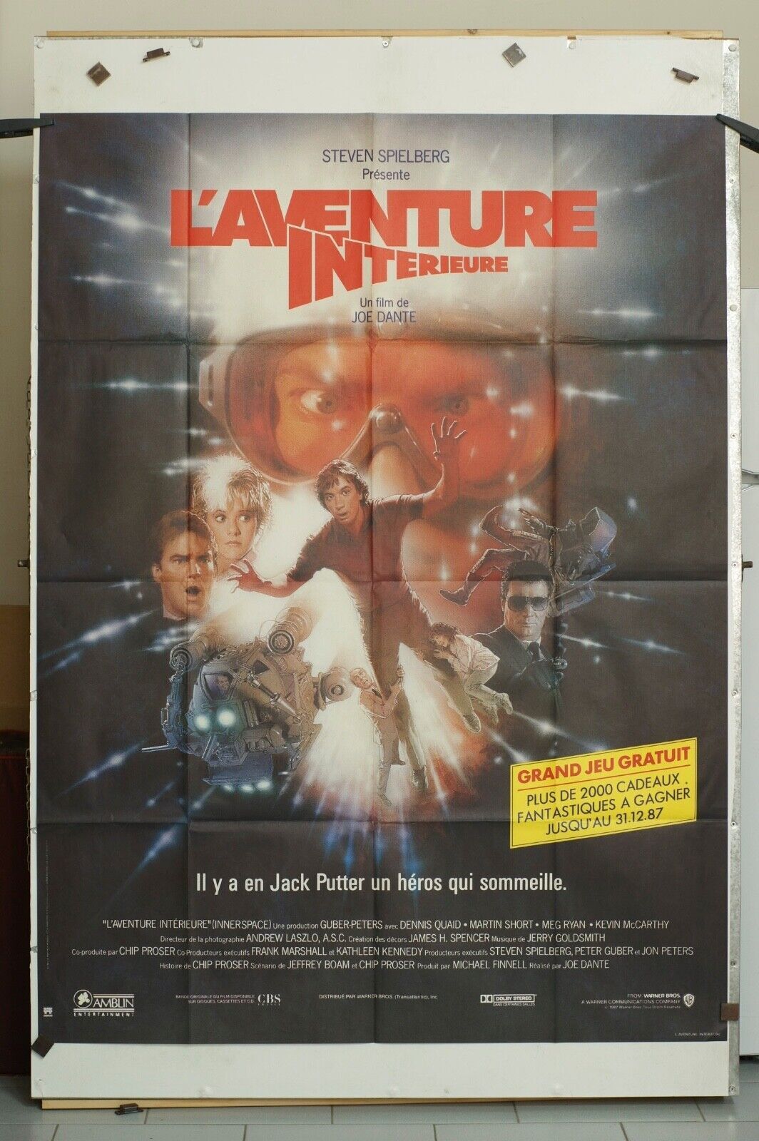 L’AVENTURE INTÉRIEURE ORIGINAL MOVIE POSTER 120x160 DENIS QUAID