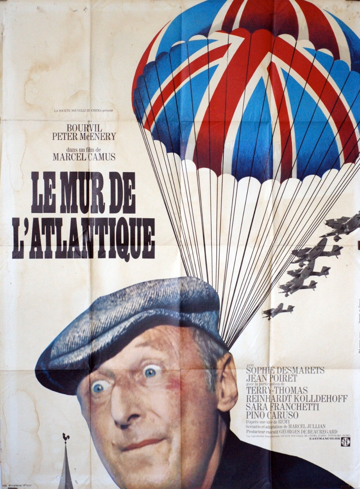 LE MUR DE L’ATLANTIQUE MOVIE POSTER  ORIGINAL (120X160) BOURVIL