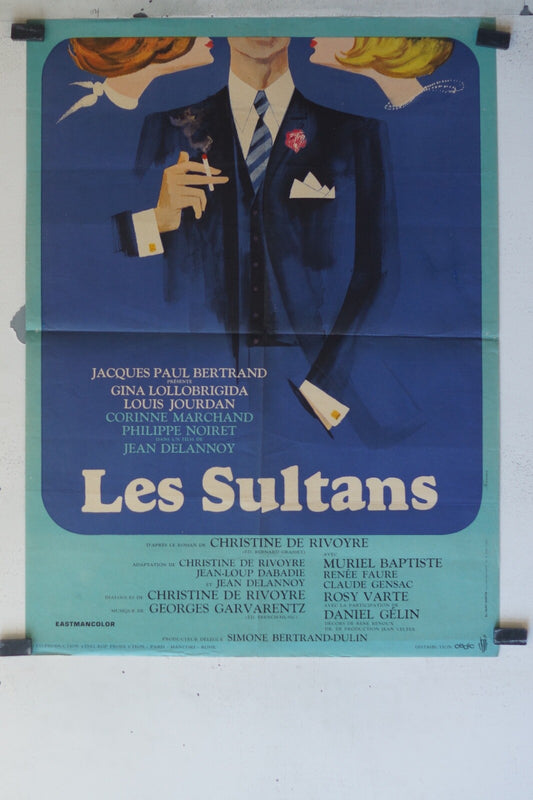 SULTANS (LES) POSTER ORIGINAL 60x80 Gina Lollobrigida , Louis Jourdan 