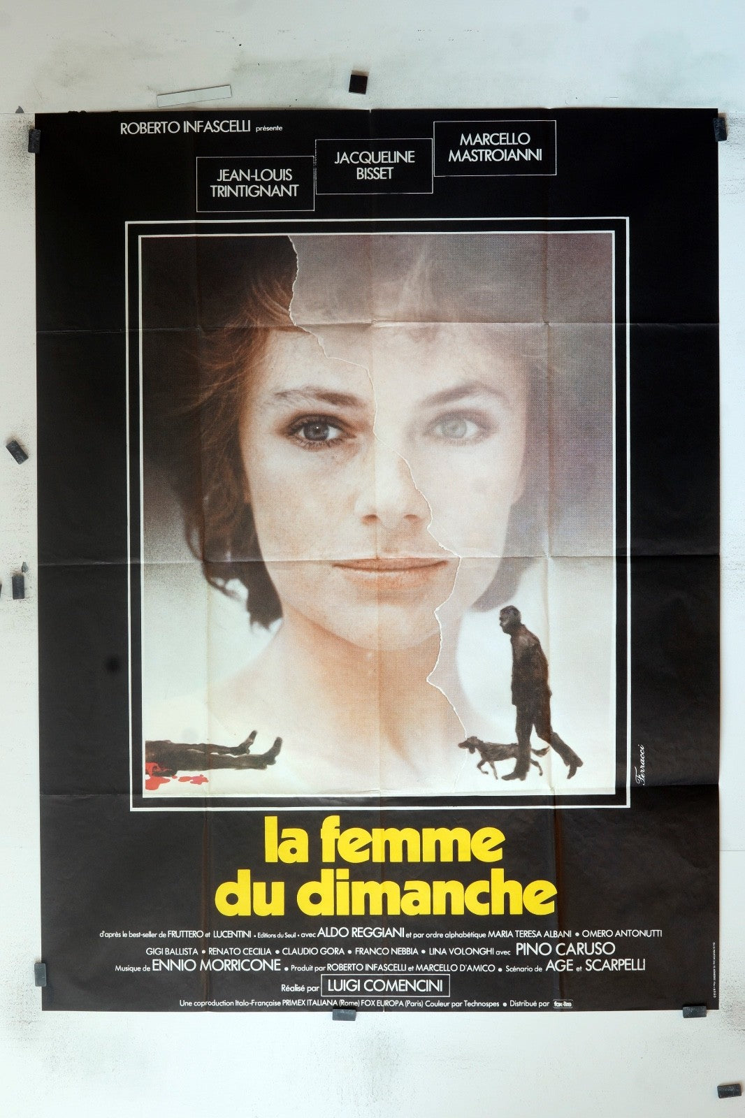 LA FEMME DU DIMANCHE JEAN-JACQUES TRINTIGNANT MOVIE POSTER ORIGINAL (120x160)