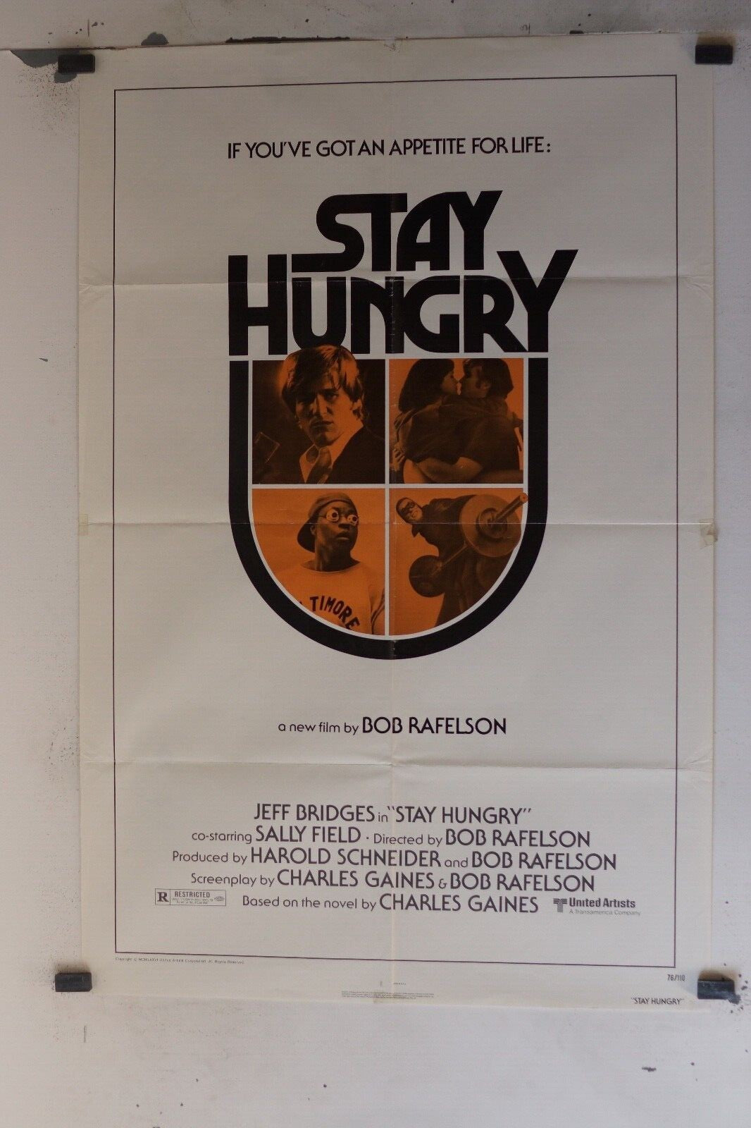 STAY HUNGRY MOVIE POSTER ORIGINAL (69x103), BOB BALABAN, JEFF BRIDGES 