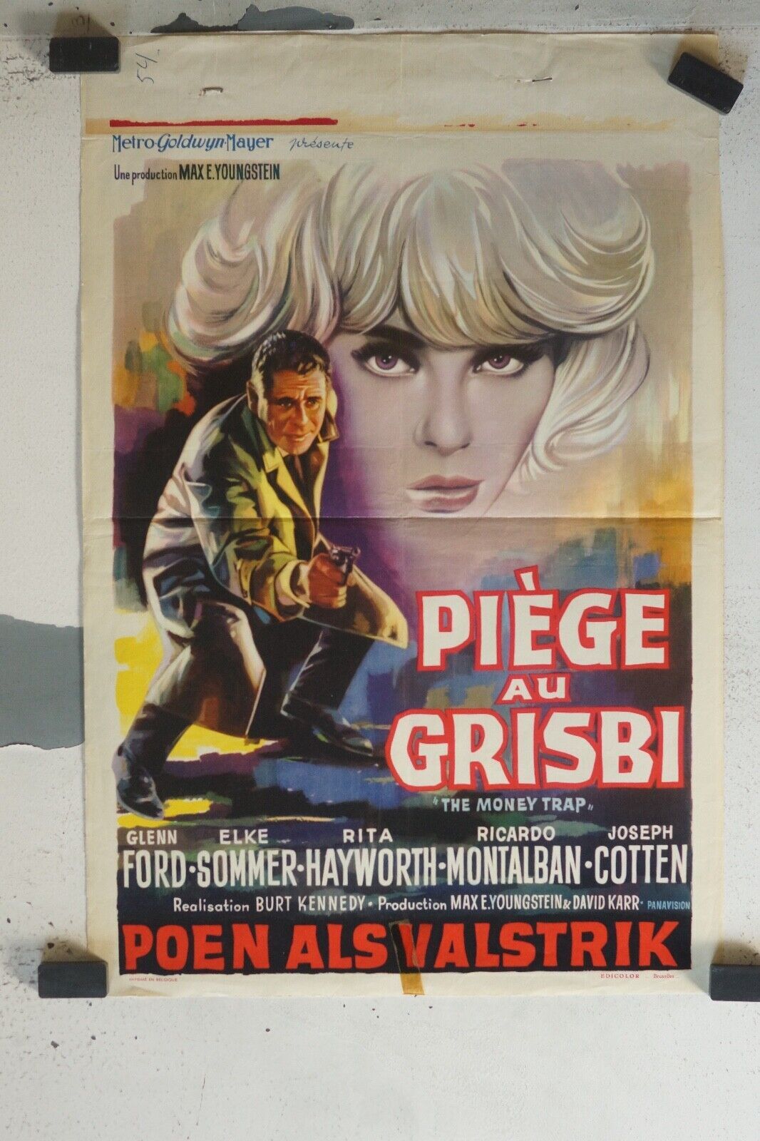 PIÈGE AU GRISBI MOVIE POSTER ORIGINAL (55X37) GLENN FORD