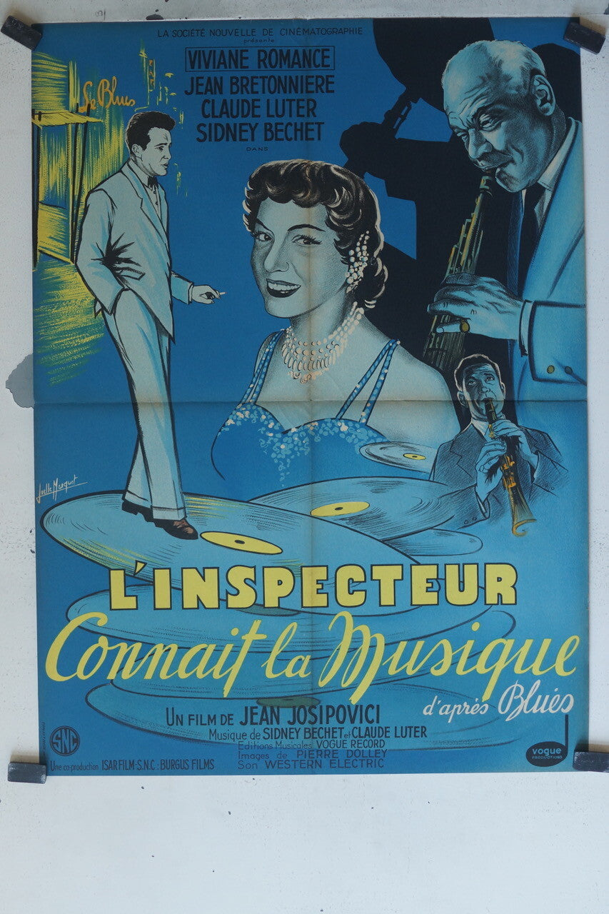  INSPECTEUR CONNAIT LA MUSIQUE MOVIE POSTER ORIGINAL (60X80) Viviane Romance 