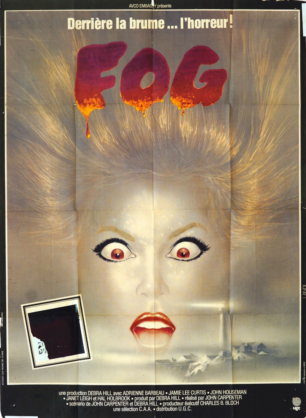 FOG MOVIE POSTER ORIGINAL 120x160 Carpenter Jamie Lee Curtis