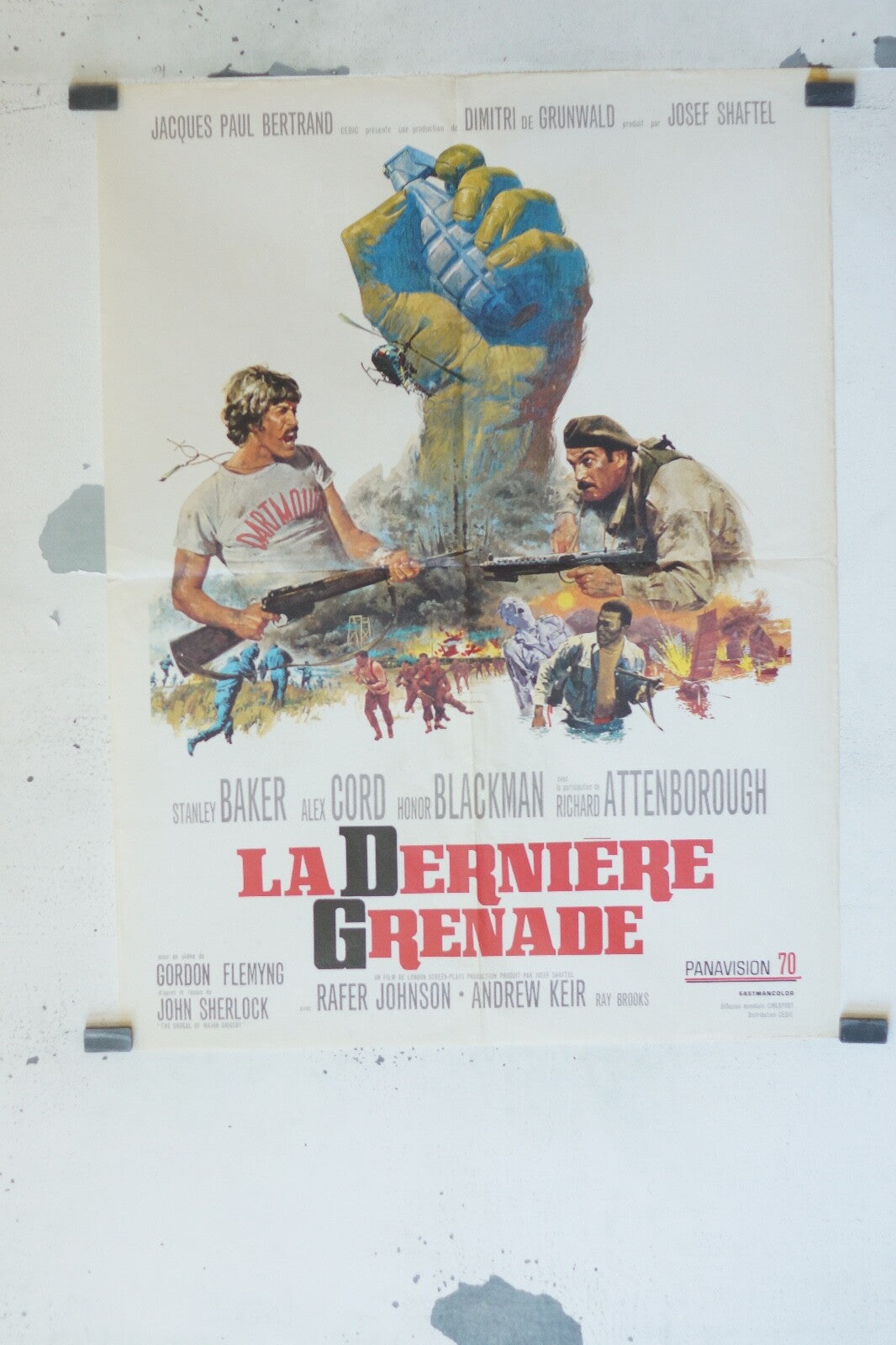 LA DERNIÈRE GRENADE MOVIE POSTER ORIGINAL (60X80) STANLEY BAKER – ALEX CORD