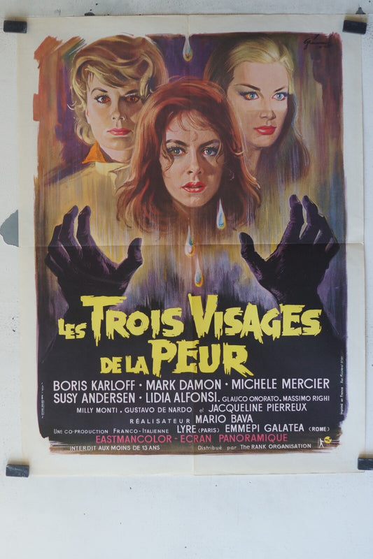 TROIS VISAGES DE LA PEUR (LES) MOVIE POSTER ORIGINAL (60X80) Boris Karloff 