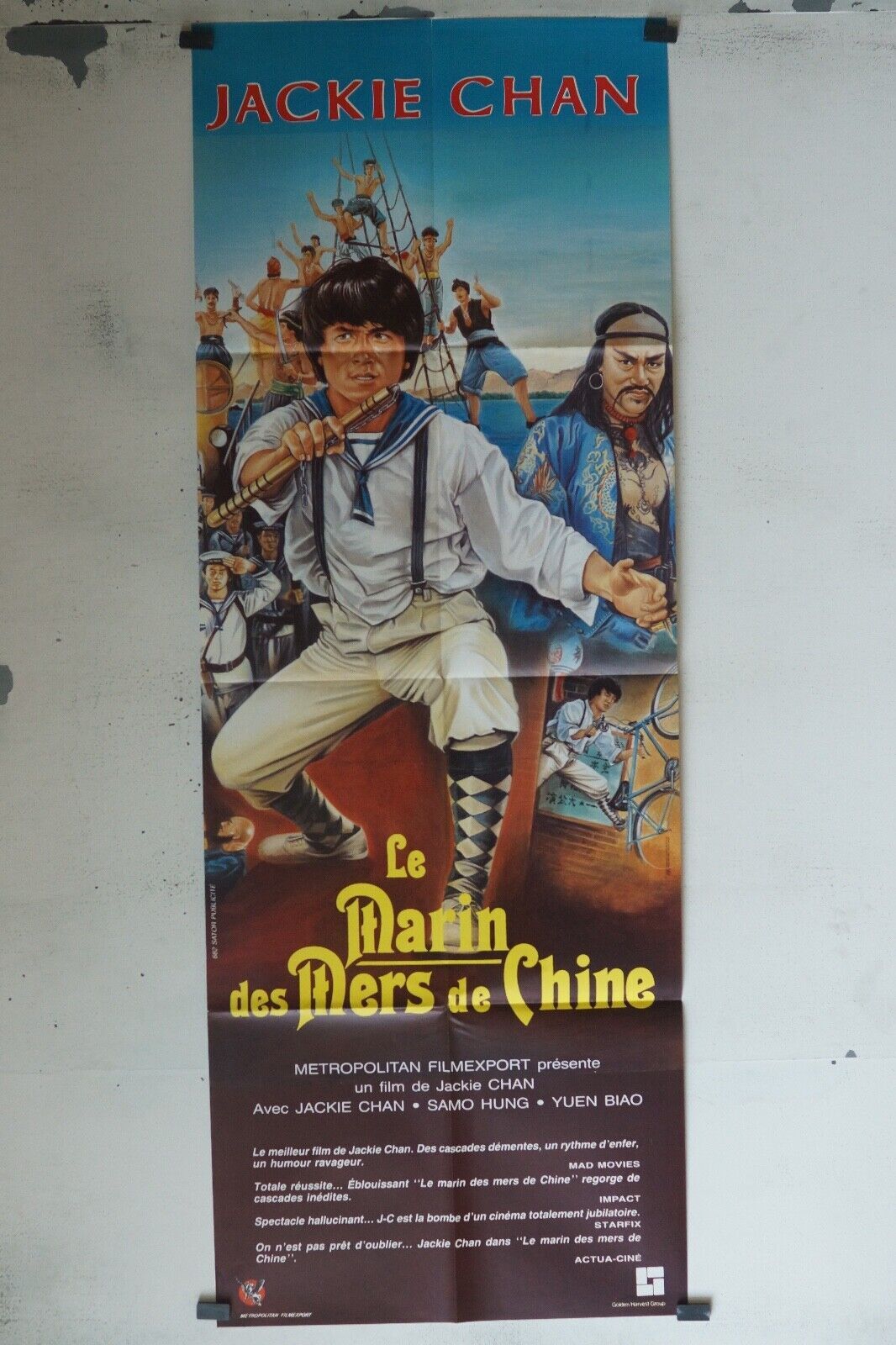 LE MARIN DES MERS DE CHINE MOVIE POSTER ORIGINAL 60x160 JACKIE CHAN