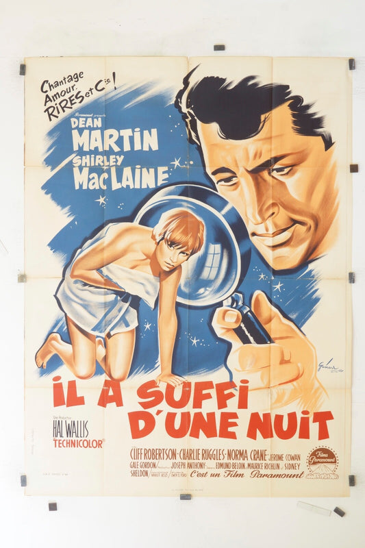 IL A SUFFI D’UNE NUIT  DEAN MARTIN  ORIGINAL MOVIE POSTER 120x160