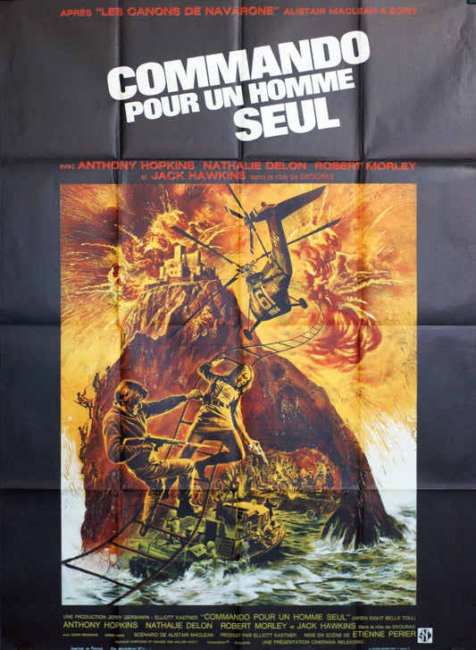 COMMANDO POUR UN SEUL HOMME MOVIE POSTER ORIGINAL 120x160 ANTHONY HOPKINS