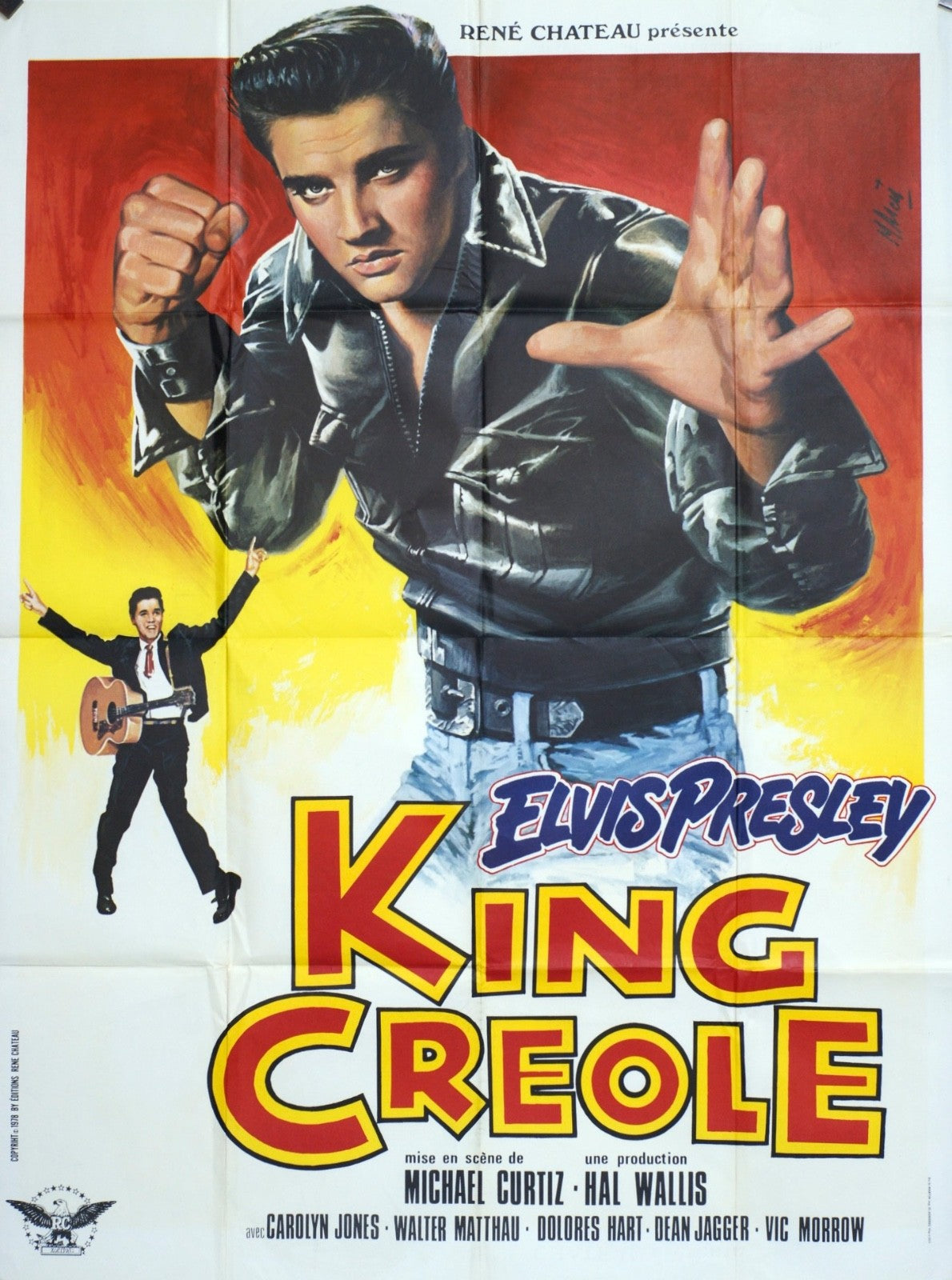 KING CREOLE ELVIS PRESLEY movie poster ORIGINAL 120x160