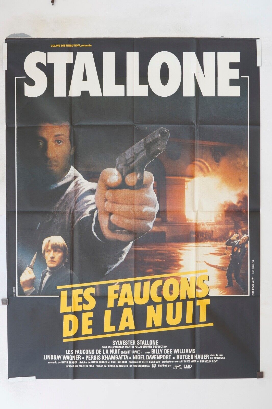 LES FAUCONS DE LA NUIT MOVIE POSTER ORIGINAL 120x160 SYLVESTER STALLONE