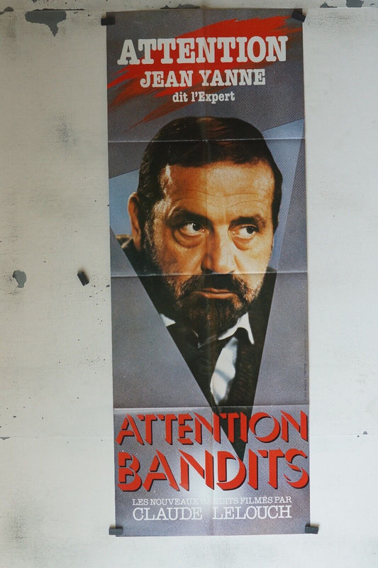 ATTENTION BANDITS POSTER ORIGINAL 60x160 PATRICK BRUEL