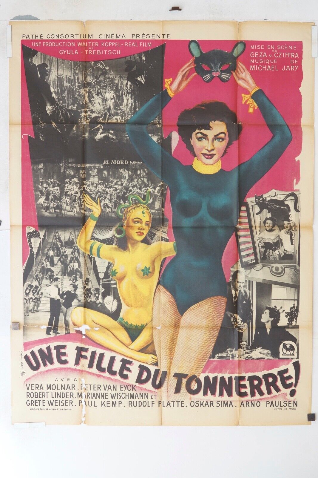 UNE FILLE DU TONNERRE MOVIE POSTER ORIGINAL (120x160) VERA MOLNAR