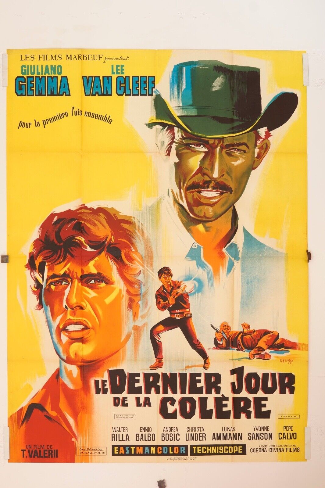 LE DERNIER JOUR DE LA COLÈRE ORIGINAL MOVIE POSTER 120x160  GUILIANO GEMMA