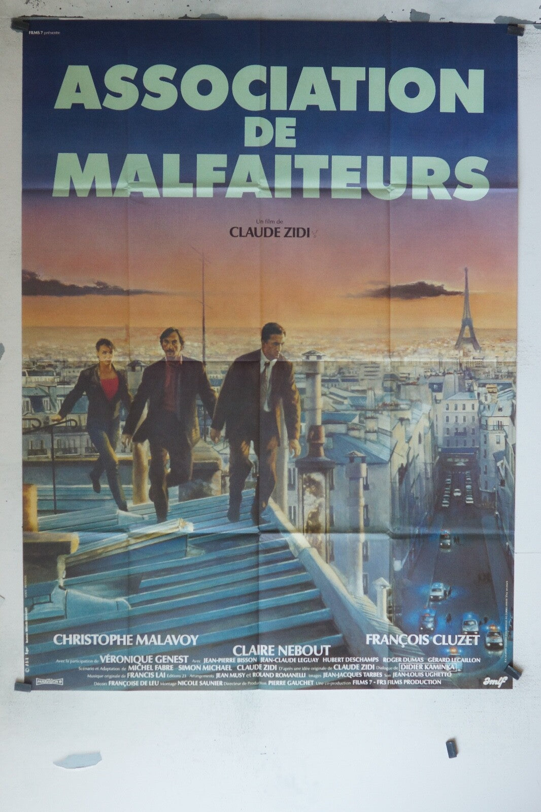 ASSOCIATION DE MALFAITEURS MOVIE POSTER ORIGINAL 120x160 CHRISTOPHE MALAVOY