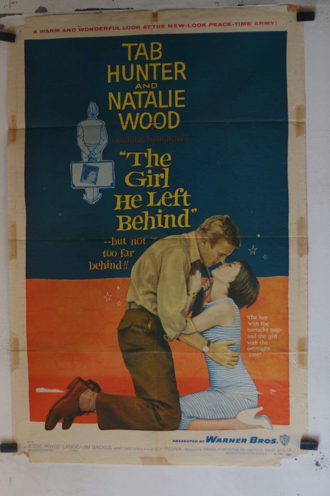 THE GIRL HE LEFT BEHIND (70X100) ORIGINAL MOVIE POSTER TAB HUNTER – NATALIE