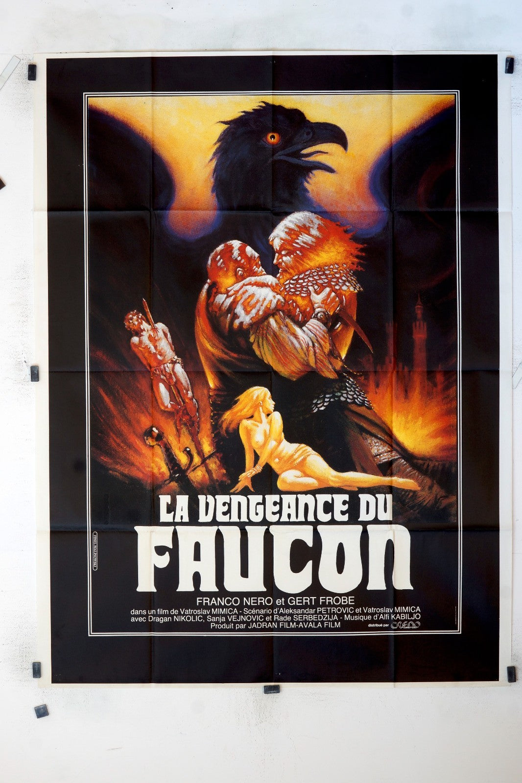 LA VENGEANCE DU FAUCON FRANCO NERO MOVIE POSTER ORIGINAL 120x160