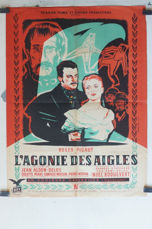 AGONIE DES AIGLES (L’) MOVIE POSTER ORIGINAL (60X80) Roger Pigaut