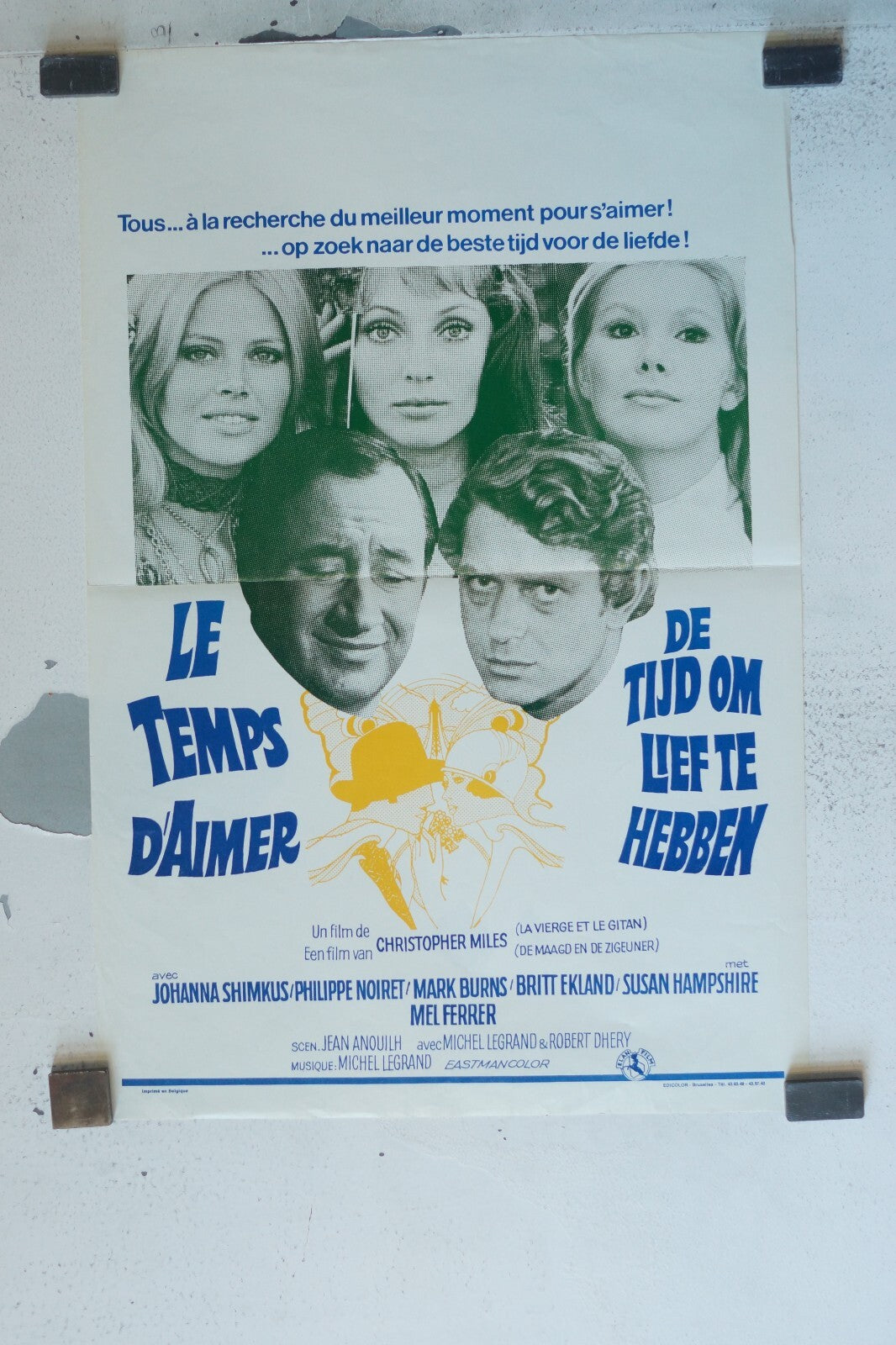 LE TEMPS D’AIMER, MOVIE POSTER ORIGINAL belgian (36X55) PHILIPPE NOIRET