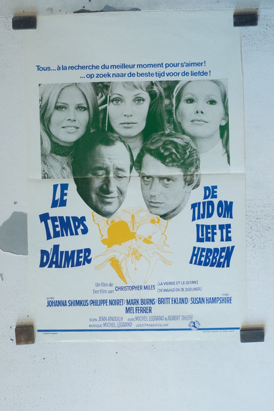 LE TEMPS D’AIMER, MOVIE POSTER ORIGINAL belgian (36X55) PHILIPPE NOIRET