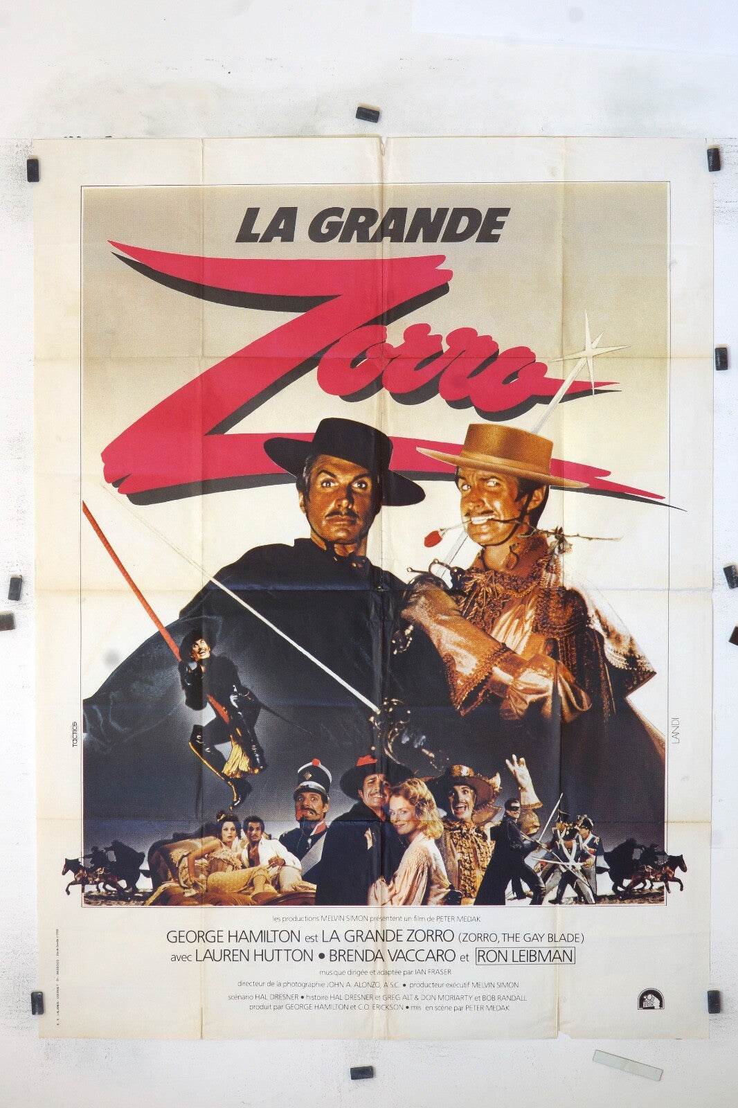 LA GRANDE ZORRO  GEORGE HAMILTON MOVIE POSTER ORIGINAL 120x160