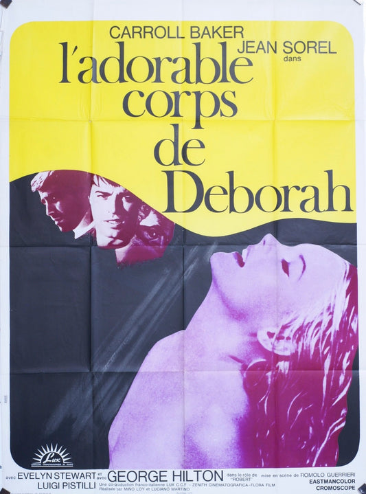 L’ADORABLE CORPS DE DEBORAH CARROLL BAKER MOVIE POSTER ORIGINAL 120x160